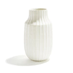 Two's Company CQU006 Textures Lg Ribbed Linen Textured Vase