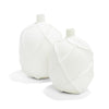 Two's Company CQU009-S2 Textures Set of 2 Matte Carved Ridges Vase