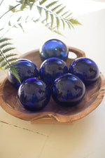 Blue Glass Decorative Ball – 4" Round Home Accent by Kalalou