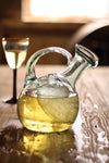 Handblown Recycled Glass Wine Cooler Decanter with Ice Pocket