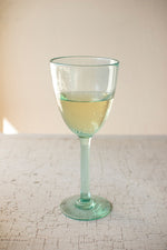 Kalalou Artisan Wine Glass Collection – Clear Recycled Glass Set