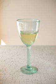 Kalalou Artisan Wine Glass Collection – Clear Recycled Glass Set