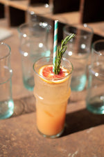 Tall Moroccan Style Tea Glasses – 7"H Set of 6, Hand-Blown Recycled Glass Drinkware By Kalalou