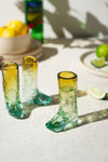 Ombre Boot Shot Glasses in Recycled Glass