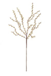 White Beaded Flower Stems Set of 6 – Flexible Foam & Wire Arrangement