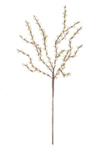Beaded Flower Stems 39"H White – Flexible EVA Foam & Wire Floral Arrangement (Set of 6) By Kalalou
