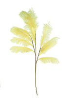 Feathery Frond Stems 52"H Yellow EVA Foam & Wire Floral Arrangement – Bendable Tall Display Accent (Set of 6) By Kalalou