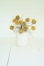 Botanica Stem Spray, 44"L Yellow Flexible EVA Floral Accent, Set of 6 By Kalalou