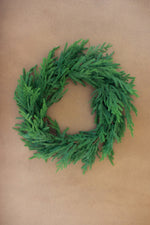 Faux Fir Wreath – Decorative Seasonal Greenery Ring – 22"Tall by Kalalou