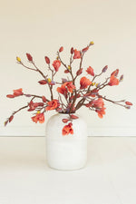Botanica Orange Floral and Pod Stem 28" H Artificial Botanical Decor by Kalalou