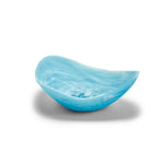 Two's Company CSR007-AQ Aqua Marbleized Organic Shaped Bowl
