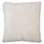 Shortwool Sheepskin Square Cushion Dark Navy – 22"x22" Height Indoor Pillow by Auskin