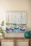 Kalalou Framed Sailboat Painting – Coastal Wall Art