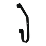 Single Coat Hook 6.5"H Black Wrought Iron Wall Organizer Mount By Village Wrought Iron Inc.