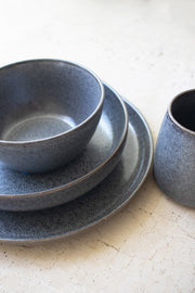 Rustic Stonewash Ceramic Dinner Set – 3-Piece by Kalalou