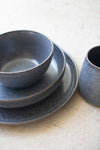 Transitional Blue Ceramic Drinkware – Mug Set