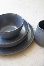 Stonewash Blue Ceramic Mug Set 4"H – Glazed Everyday Coffee Mugs (2 X Set of 4) By Kalalou