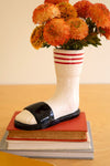 Whimsical Ceramic Slipper Vase – Cozy Tabletop Decor