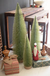 Flocked Giant Bottle Brush Christmas Trees – Set of 3