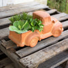 Artisan Orange Truck Planter – Handmade Ceramic