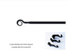 Curl Extendable Curtain Rod Large 61–112" – Black Iron with Hardware