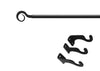 Curl Extendable Curtain Rod Medium 36–60" – Black Iron with Hardware