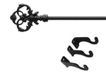 Victorian Iron Design Curtain Rod – 3.88" H Adjustable by Village Wrought Iron
