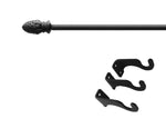 Wrought Iron Remington Curtain Rod Design 1.5" H by Village Wrought Iron