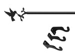 Iron Hummingbird Curtain Rod – 61"x 112" H by Village Wrought Iron