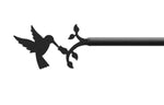 Hummingbird Finials Curtain Rod Adjustable 21"x 35" H by Village Wrought Iron