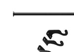 Minimal Iron Finials Curtain Rod – 0.88" H Adjustable Window Hardware by Village Wrought Iron