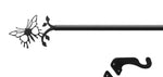 Wrought Iron Butterfly Style Curtain Rod – 3" H Adjustable Window Hardware by Village Wrought Iron