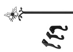 Butterfly Iron Design Curtain Rod – 3" HAdjustable by Village Wrought Iron