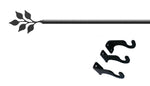 Leaf Curtain Rod Large 61 to 112 Inch Extendable Wrought Iron Black Brackets Included By Village Wrought Iron Inc.