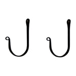 Primitive Curtain Swag Holdbacks (Pair) – 4" H Black Wrought Iron Curtain Swag Holders by Village Wrought Iron Inc.