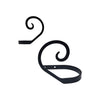 Scroll Curtain Holdbacks – Matte Black Wrought Iron Pair