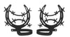 Horseshoe Curtain Holdbacks – Matte Black Wrought Iron Pair