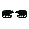 Bear Curtain Holdbacks – Matte Black Wrought Iron Pair