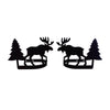 Moose & Pine Curtain Holdbacks – Matte Black Wrought Iron Pair