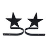 Star Curtain Holdbacks – Matte Black Wrought Iron Pair