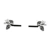 Pinecone Curtain Tie Backs Wrought Iron Set
