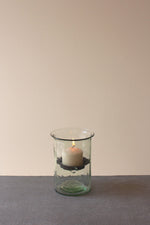 Small Hammered Glass Candle Cylinders with Rustic Insert by Kalalou
