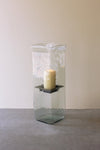 Kalalou Square Candle Hurricane – Hand-Blown Glass Design