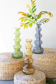 Green Glass Bubble Vase – 13.5