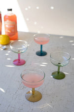Recycled Glass Cocktail Coupes – Set of Four