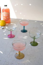 Recycled Glass Cocktail Coupes – Set of Four