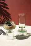 Reversible Glass Compotes – Handblown Green Glass
