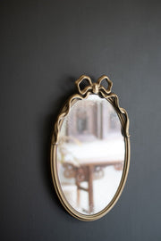 Antique Framed Glass Wall Mirror – Gold Distressed Metal by Kalalou
