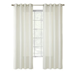 Rhapsody Lined Light Filtering Grommet Curtain Panel 104" x 72" Ivory