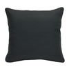 CW Home Fashions Ebony Outdoor Decorative Pillow 18" x 18" Solid Black